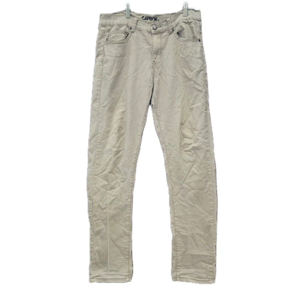 Carbon Mens Pants Size 32W x 32L Skinny Light Brown 5 Pocket Jeans